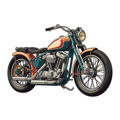 Obraz premium Vintage Motorcycle Illustration