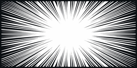 Abstract burst of radiating lines against a stark white background © Bipul