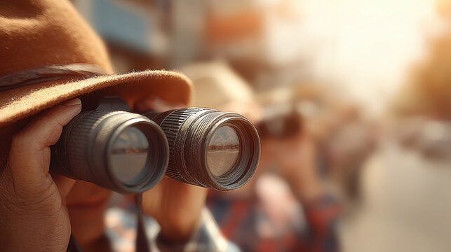 Seen from behind, a guide directs a group across a site, while the softly blurred surroundings emphasize navigation, storytelling, and immersive travel experiences.
