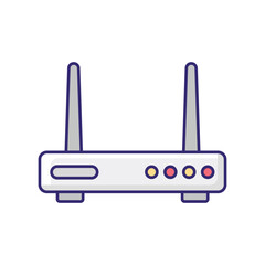 Obraz premium WiFi Router Vector icon which can easily modify or edit