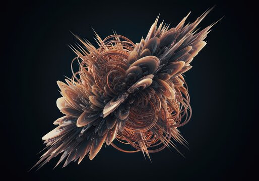 Complex digital structure visualizing deep philosophical concept and reduction of reality to pure form, illustrating essential nature, pure, law, theory