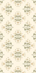 Fototapeta premium Seamless watercolour and unique floral pattern background for covers, notes, Soft backgrounds colour. Watercolour art work. Flower stalk. Colourful flower. 