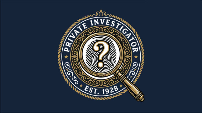 Private Investigation Detective Agency Logo.
