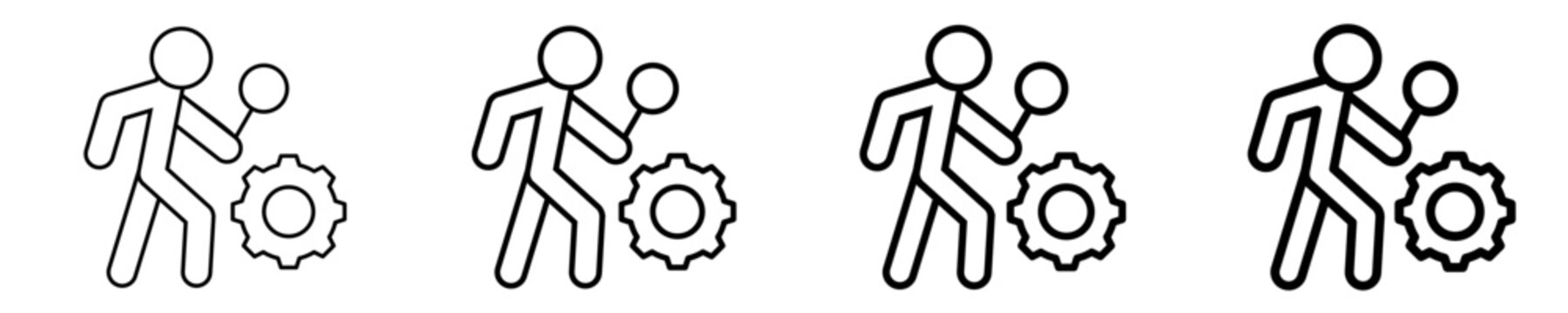 Gemba Walk  Icon Set Different Style Collection
