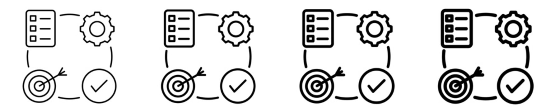 Pdca Cycle  Icon Set Different Style Collection
