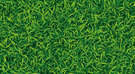 Vibrant Seamless Green Grass Vector Texture Background for Lawn and Nature Designs © Yolanda