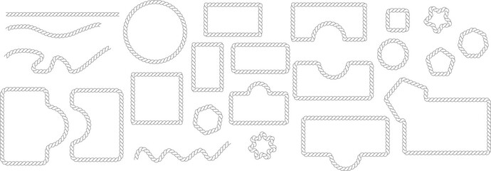Obraz premium Rope border designs for creative projects and presentations