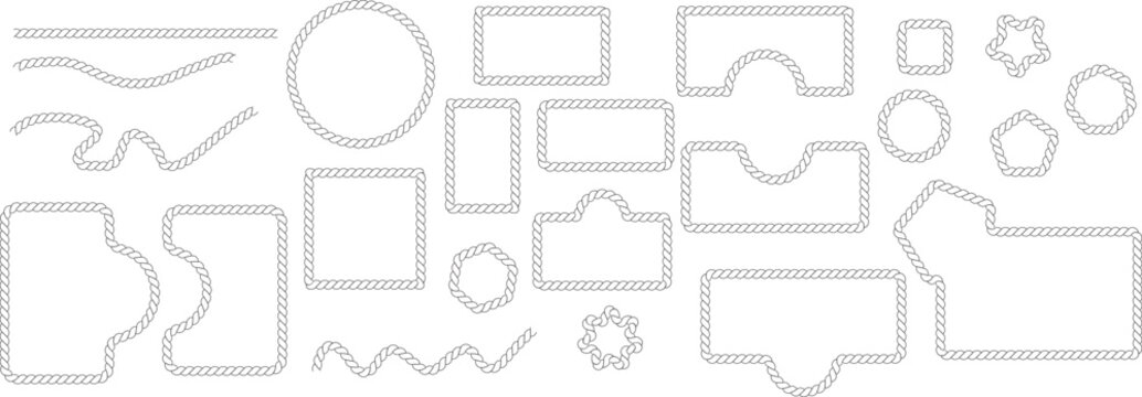 Rope border designs for creative projects and presentations