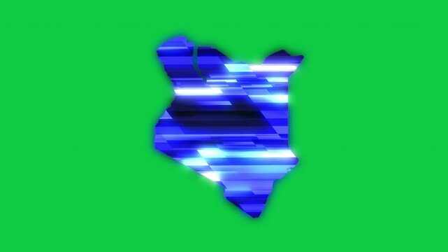 Kenya blue news headline effect map pop animation green background