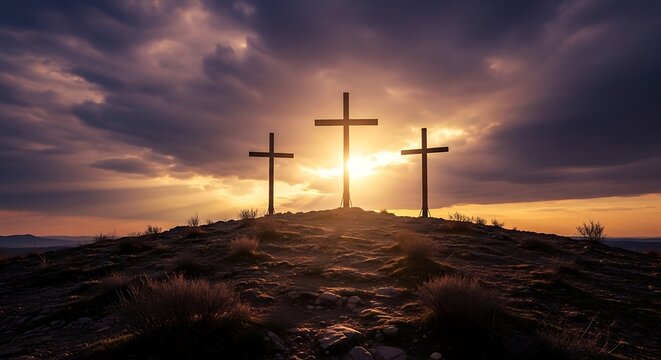 Shadow of a cross projected onto a brick wall, a symbol of faith and spirituality