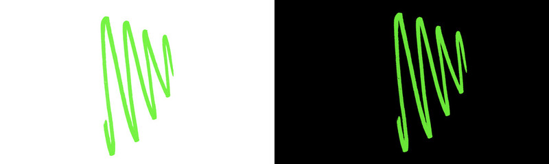 Green Vertical Wavy Comet Fireworks Trail Night Sky Dark Background © Zain