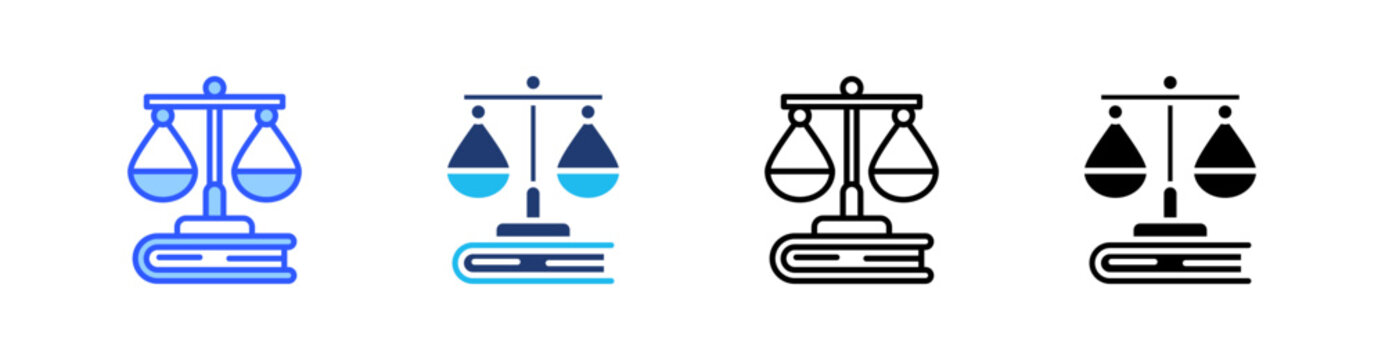 Legislation Multi Style Icon Set Vector 