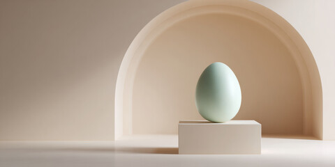 Fototapeta premium Spring Easter egg pedestal display