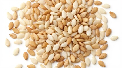 Fototapeta premium Pile of sesame seeds isolated.