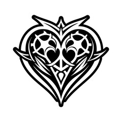 Naklejka premium Love symbol icon designed in glyph style