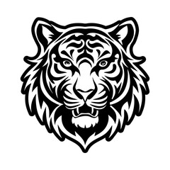 Fototapeta premium A filled style icon of tiger tattoo symbol