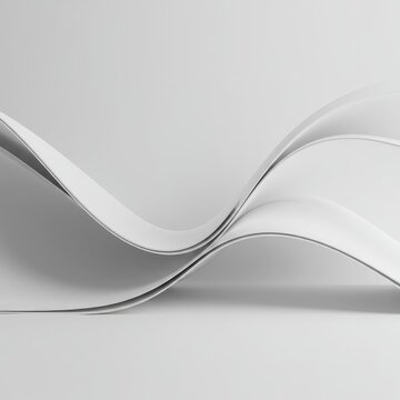 Abstract rendering of a massive, empty white plane folding and collapsing under unseen pressure. The void is warping dramatically, flaw, error, abstract