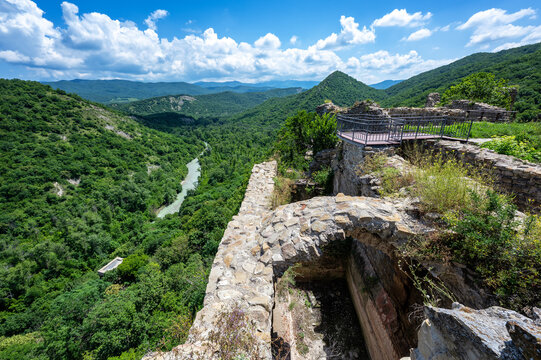 Ujarma Fortress and Iori River landscape in Georgia