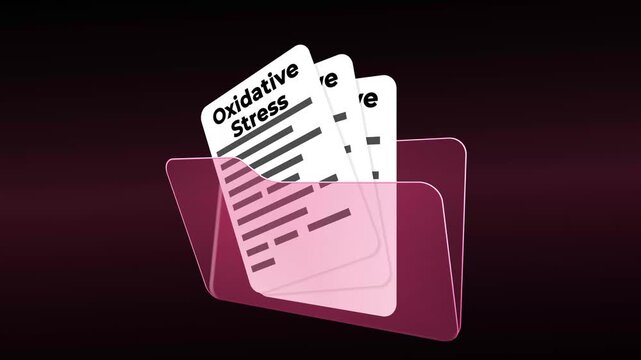 Medical clipboard with patient clinical form showing oxidative stress assessment and laboratory values. Healthcare documentation concept with physician notes and medical examination record.