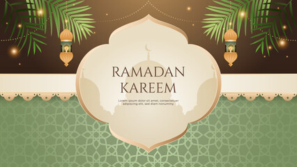 Ramadan Kareem Green Chocolate Islamic Background © aylahei