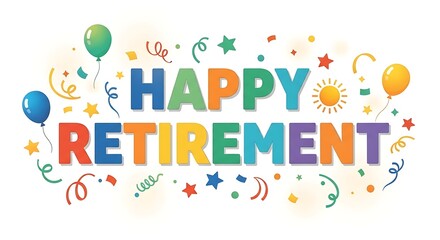 Fototapeta premium Happy retirement day celebration end of work life