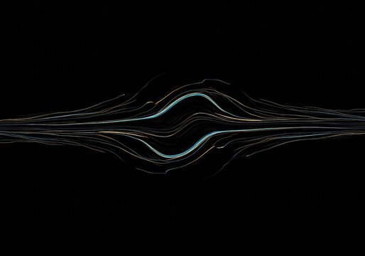 Conceptual image of a seamless dark void experiencing extreme temporal distortion and subtle warping effects, symbolizing a timeline void, distortion, mystery, abstract