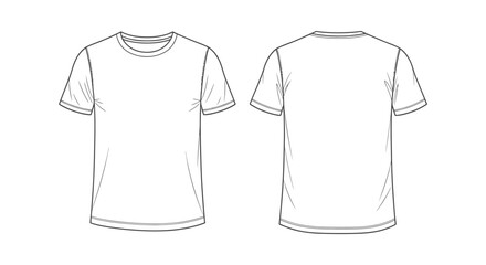 Naklejka premium Clean and simple white t-shirt vector graphic illustration design, ready for clothing mockup and customization.
