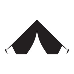 The tent icon. Travel symbol. Flat  © Joyadobe