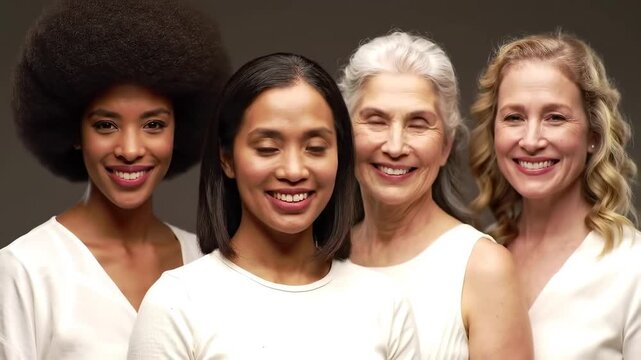Four women of diverse ages and ethnicities
