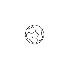 Fototapeta premium Black and white of a soccer ball on a line football 1