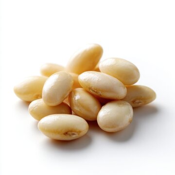 Isolated butter beans group close-up raw healthy legumes ingredient for cooking