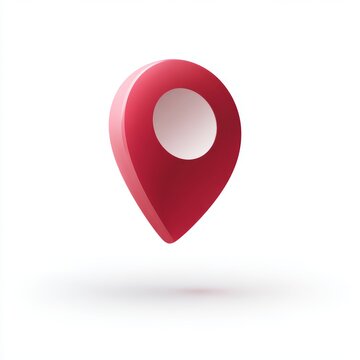 Isolated modern location pin navigation icon map pointer symbol