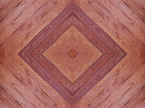  Draufsicht auf rotbraunen Parkettboden