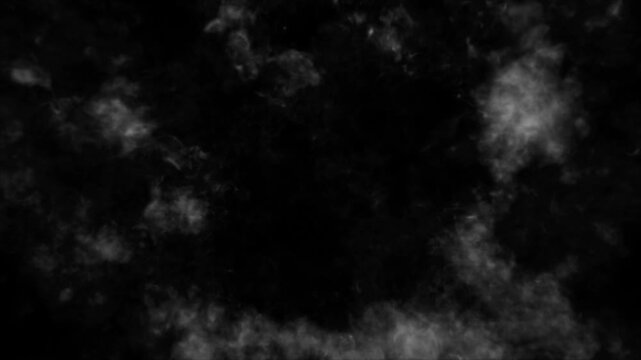 Wispy White Smoke Scattered Across Full Screen Slowly Dissipating, Thin Atmospheric Fog Filling Frame and Fading Away, Cinematic Horror Atmosphere on Transparent Background, Alpha Channel 4K