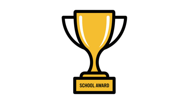 Golden Trophy Cup Award Symbol.