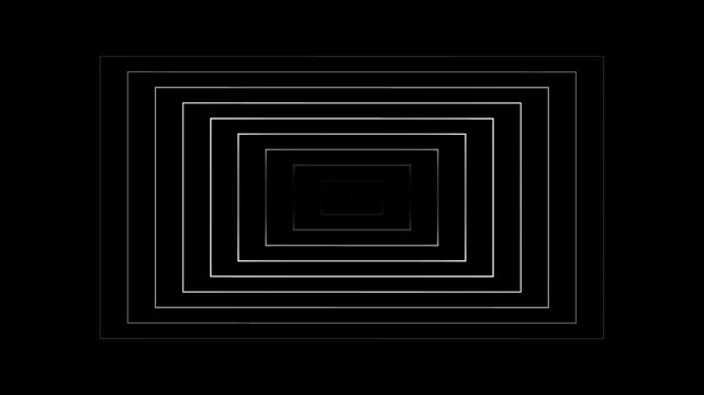 Geometric illusion of concentric squares with depth perception