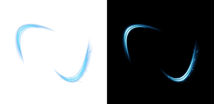 Futuristic abstract background with blue neon light waves, laser lines and glowing energy. Dynamic digital design with light trails, motion and radiant effect.