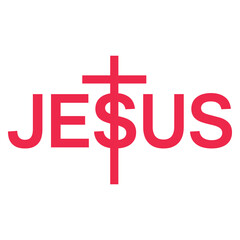 Obraz premium Jesus Christ symbol with dollar sign.