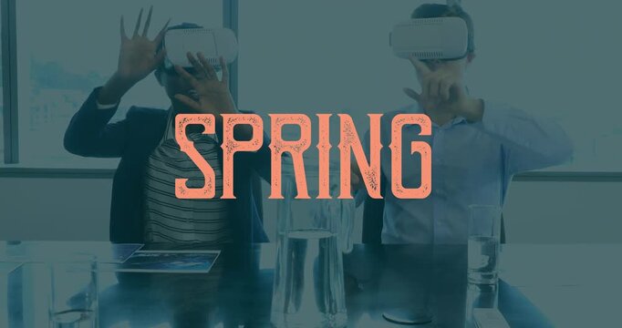 Animation of stay at home text over father and daughter at home