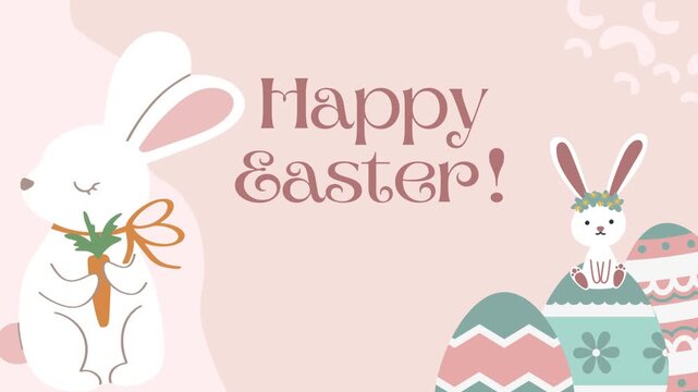 Happy Easter Peach Greeting Video