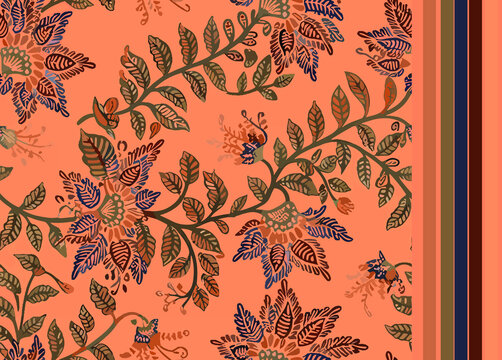saree pallu design and allover garment design for printing