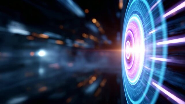 A mesmerizing visualization of an abstract light phenomenon showcasing dynamic spirals and radiant energy, perfect for science fiction and technology themes.