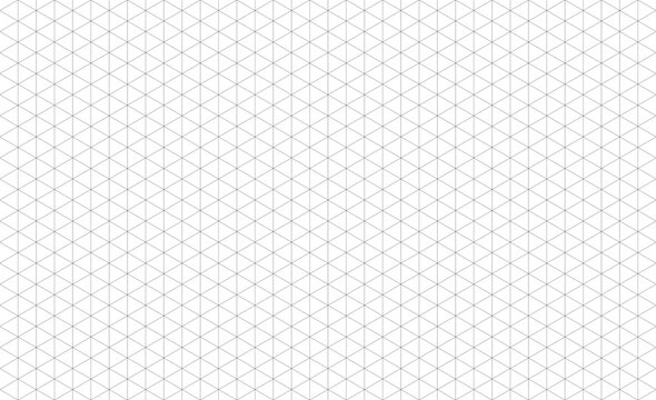 Minimal Seamless Triangular grid Pattern, isometric blueprint for architecture engineering sketching Vector illustration