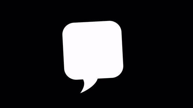 Dialogue Balloon &ndash; Transparent Alpha Speech Animation Overlay 4K