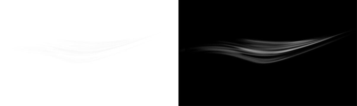  air flow wave effect isolated on white background. Winter wind stream with curved motion, vector illustration. PNG isolated on transparent background. Stock royalty free.	
