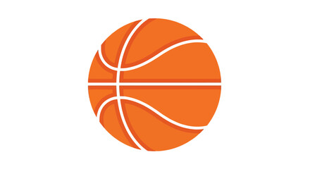 Obraz premium Classic orange basketball symbol isolated on white background