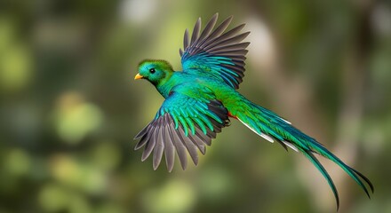 Obraz premium A beautiful, colorful peacock bird with vibrant blue and green feathers rests on a tree branch in a wild tropical garden nature setting, showcasing its exotic wildlife beauty
