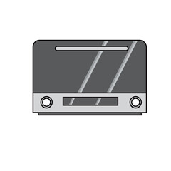 Fototapeta premium Gray Home Appliance Icons Set Simple Monochrome Household Electronics Line Illustration