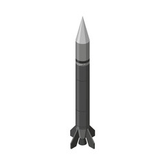 Naklejka premium large missile launching vertically minimalist vector 009