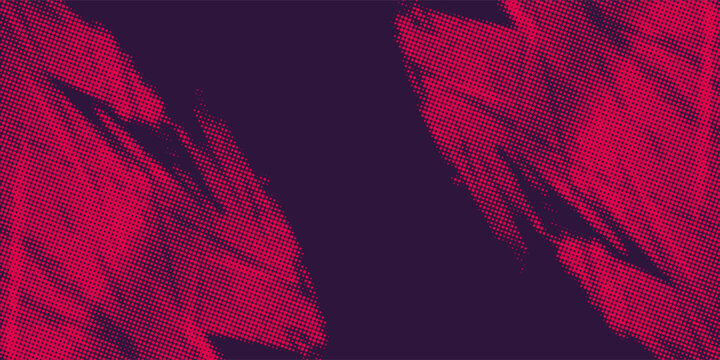 Monochrome printing raster, abstract vector halftone background.